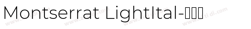 Montserrat LightItal字体转换